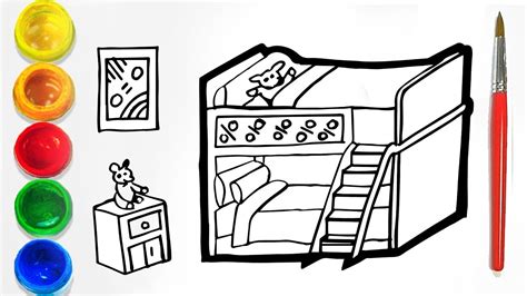 Bunk Bed Drawing at PaintingValley.com | Explore collection of Bunk Bed ...