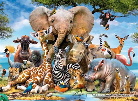 300 pcs jigsaw puzzle: African Animals (Animals, Africa, Elephants) | eBay