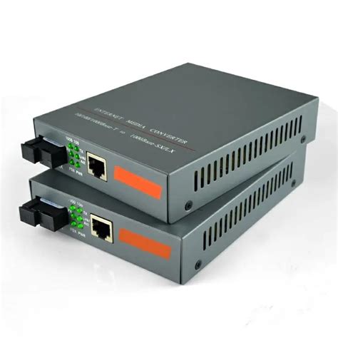 1pair Gigabit Fiber Optic Media Converter 1000Mbps Singlemode Single Fiber SC Port 20KM Internal ...