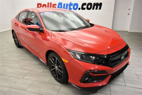 Used 2020 Honda Civic Sport 4dr Hatchback CVT, Stock# 12036, Red ...