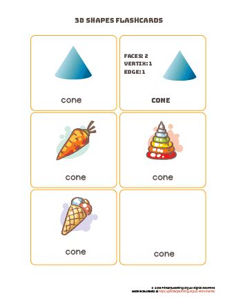 Cone Flashcards | PrimaryLearning.Org