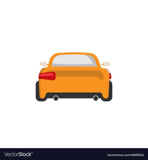 Car back view Royalty Free Vector Image - VectorStock