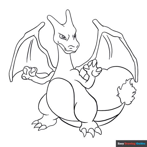 Charizard Coloring Page | Easy Drawing Guides