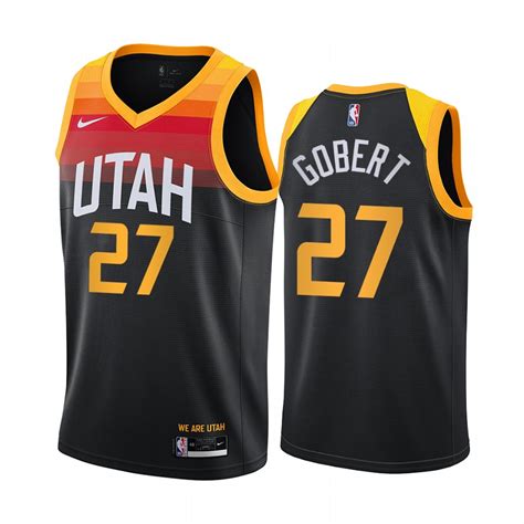 Rudy Gobert Utah Jazz 2020-21 Black City Jersey New Uniform – Www.nyjerseys.store