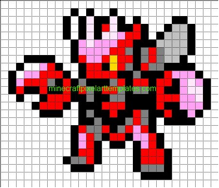 Minecraft Pixel Art Templates: Scizor