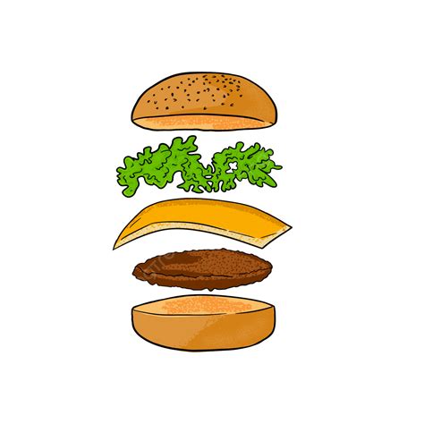 Painted Burger King Hand, Painted Burger King, Vector, Hand Painted PNG ...