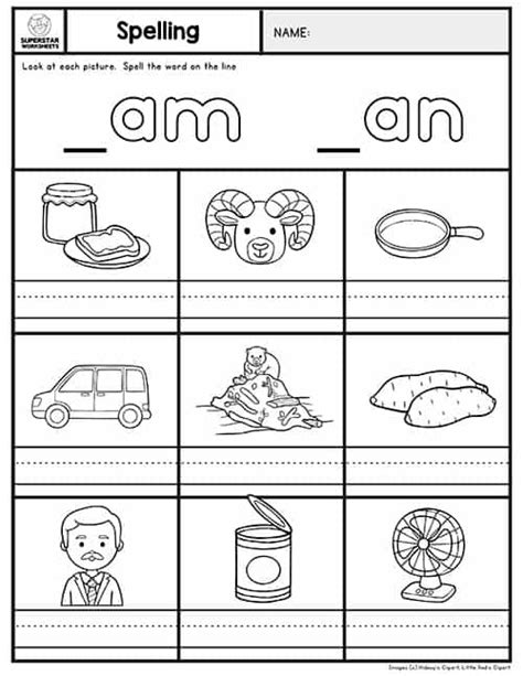 Spelling Worksheets Phonics