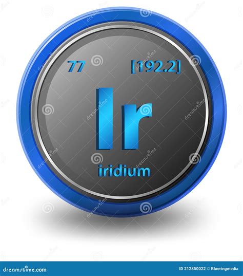 Iridium Chemical Element. Chemical Symbol with Atomic Number and Atomic ...