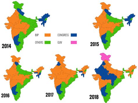 India Map With Bjp Ruled States - United States Map