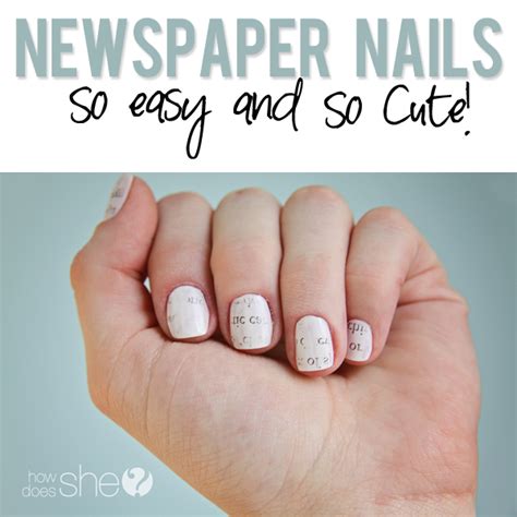 DIY Newspaper Nails Tutorial - Easy and Cute Nail Art