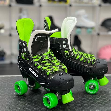 Bauer X-LS Custom Quad Roller Skates - Ventro Pro Wheels - RollBack World