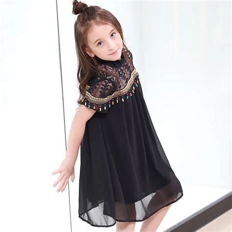 kids girl chiffon dress lace teen girl party dress 2018 summer teenage girls dresses size 4 5 6 ...