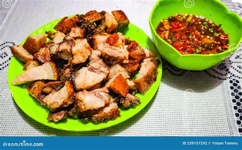 Typical Minahasa Pork Tore Culinary Stock Photo - Image of deliciously ...