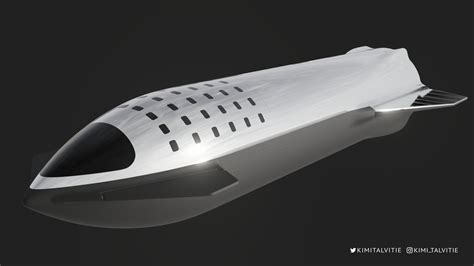 Renders of SpaceX new Starship design by Kimi Talvitie | human Mars