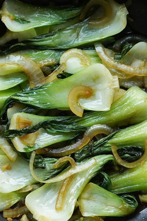 Easy Onion & Garlic Bok Choy Recipe - Hungry Huy