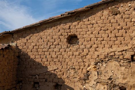 Entire Adobe Bricks Wall in the House Stock Photo - Image of brown, brick: 158731240