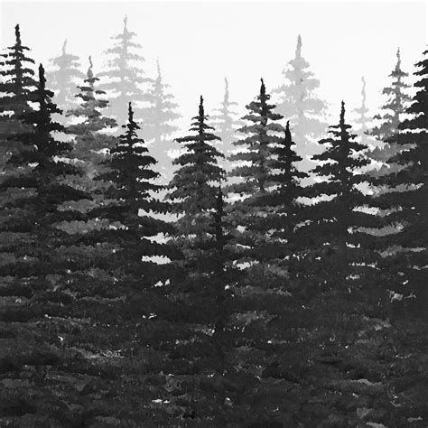 Black and White Pine Tree Forest - Etsy | Prints, Pastel, Etsy