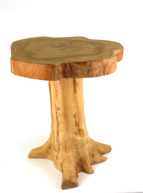 Modern Indonesian Wood Tree Trunk Side Table at 1stDibs