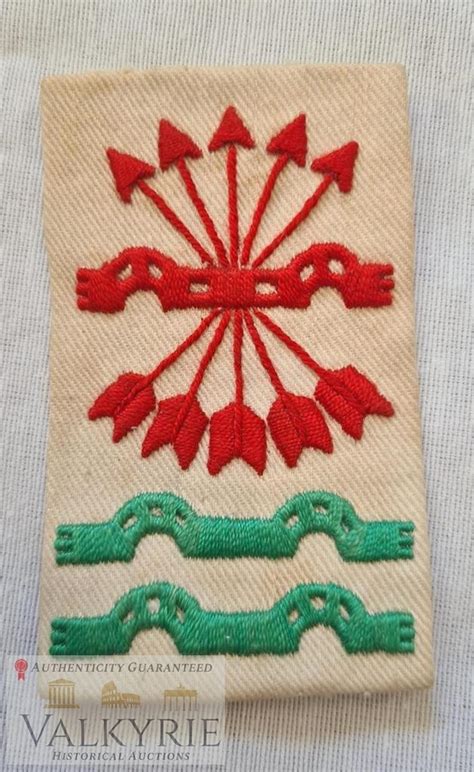 Sold Price: Patch for Summer Uniform of Falange High Ranked Chief ...