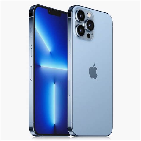 Apple iPhone 13 Pro MAX Sierra Blue - 3D Model by madMIX