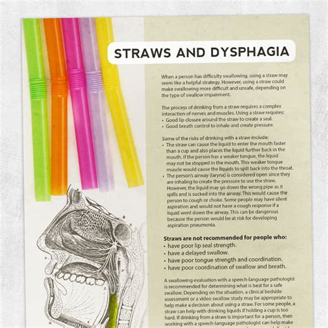 Straws And Dysphagia Printable Handouts For Speech Occupational And | Hot Sex Picture