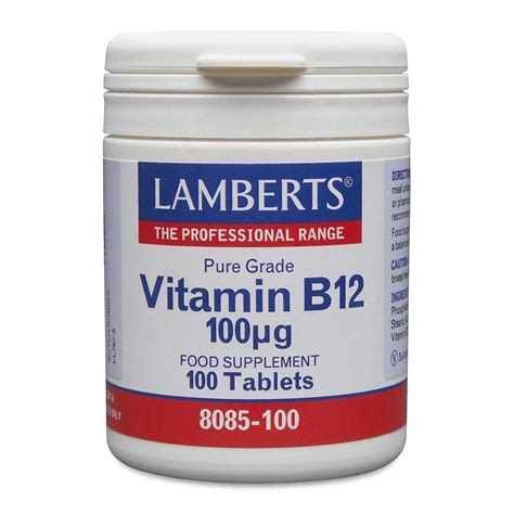 Vitamin B12 100mcg 100Tablets Lamberts - Natural Balance, since 1993