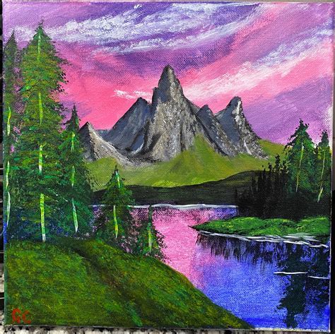 Acrylic Painting Mountain Sunset – Warehouse of Ideas