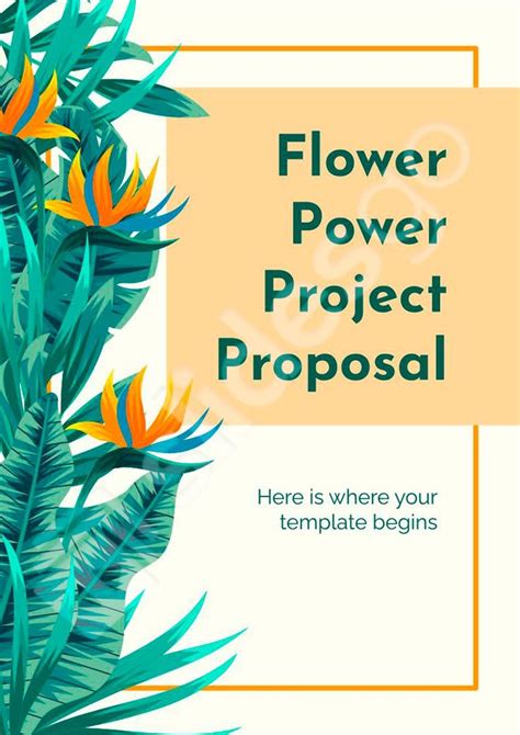 the flower power project proposal is here where you can complete your ...