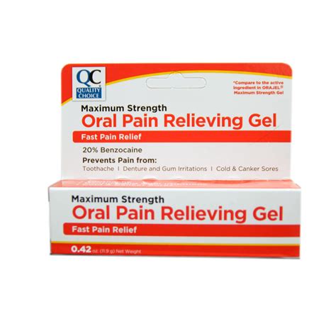 QC Oral Pain Relieving Gel Max-Strength .42oz - Jollys Pharmacy Online Store