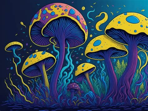 Neon Mushrooms Graphic by 1xMerch · Creative Fabrica