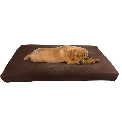 Waterproof Memory Foam Pet Bed- Indoor/Outdoor Dog Bed with Water Resistant Non Slip Bottom and ...