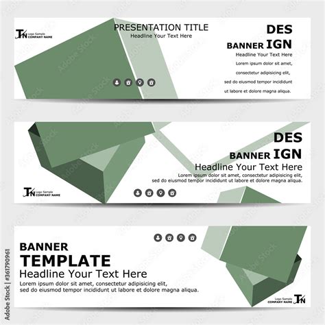 Horizontal banner template design. Design a standard size and simple ...