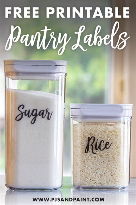 Free Printable Pantry Labels - FREE PRINTABLE TEMPLATES