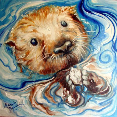 Sea Otter Painting at PaintingValley.com | Explore collection of Sea Otter Painting