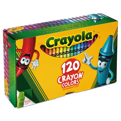 Crayola Crayons w/Sharpener 120/BX Ast