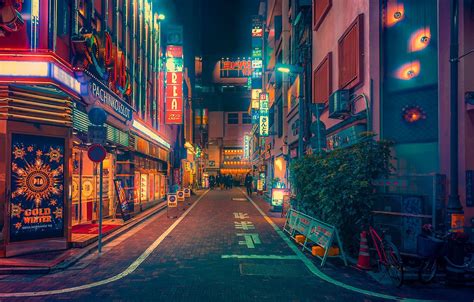 Neon Anime Town Wallpapers - Wallpaper Cave