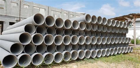 The asbestos cement pipes. stock image. Image of group - 126020669