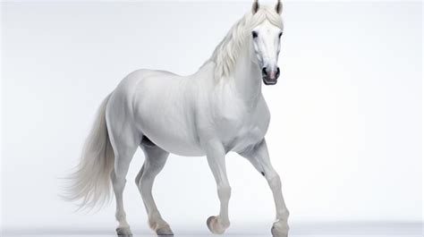 Premium AI Image | white horse unicorn