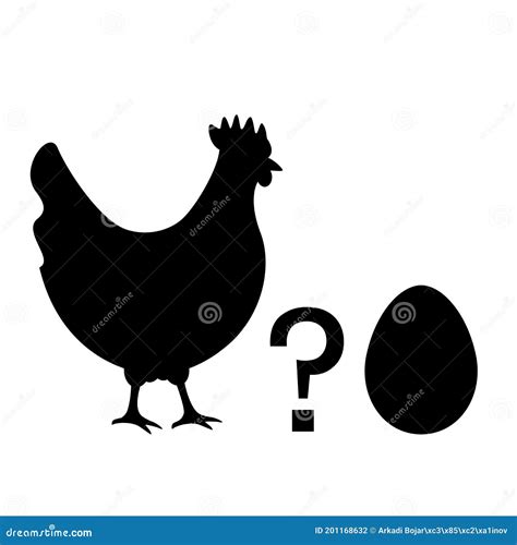 Chicken or the Egg Dilemma, Which Came First Stock Vector ...