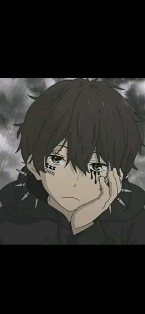 Animeboy, anime, anime boy, animes, black, boy, dark, man, sad, sad boy, HD phone wallpaper | Peakpx