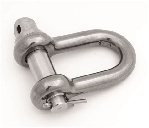 Stainless steel D shackle with AL Type safety pin - Lifting Shackles Shop