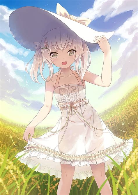 Anime Girl With A White Dress