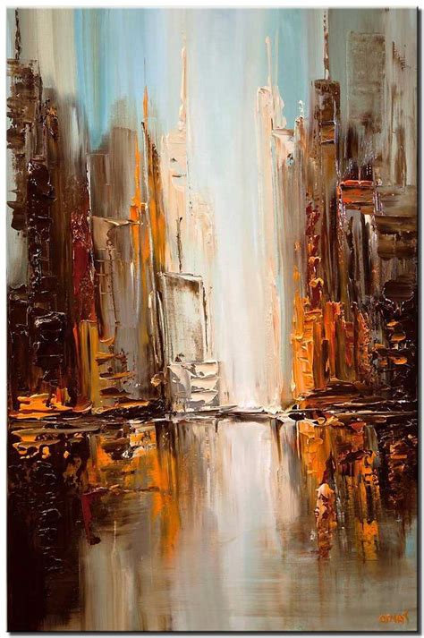 Abstract Paintings by Osnat Fine Art - Downtown | City painting, Abstract, Modern painting