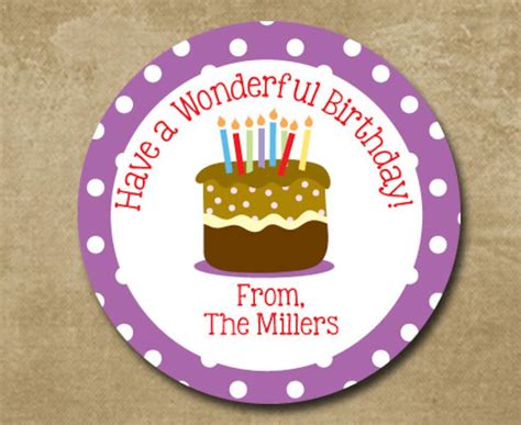 Personalized Birthday Stickers, Birthday Favors, Birthday Cake Stickers, Kids Party Stickers ...