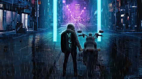 City Streets Cyberpunk Biker Wallpaper,HD Artist Wallpapers,4k ...