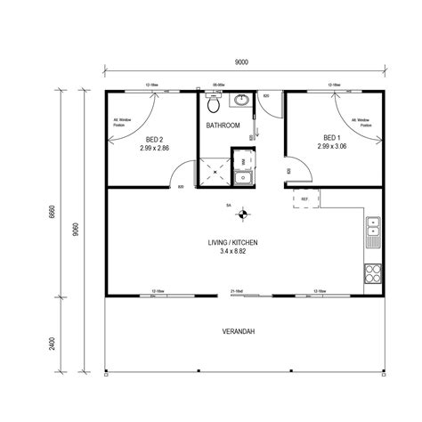 Narrow Granny Flat Floor Plans - floorplans.click