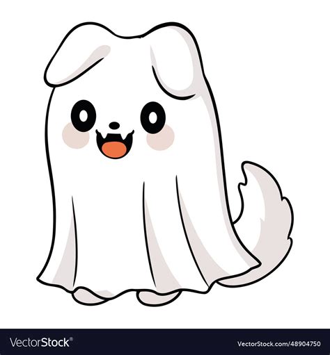 Halloween pet ghost dog Royalty Free Vector Image