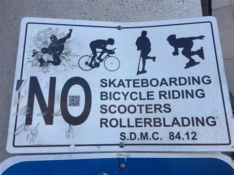 Sign: No Skateboarding, Etc