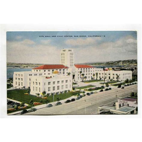 City Hall and Civic Center San Diego California postcard