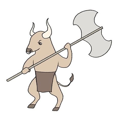 How to Draw the Minotaur - Easy Drawing Tutorial For Kids